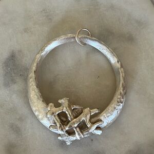 Sterling Silver Basketweave Pendant